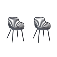 Silla Victoria, Negro, Con espaldar minimalista y diseño moderno X2