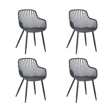 Silla Victoria, Negro, Con espaldar minimalista y diseño moderno X4