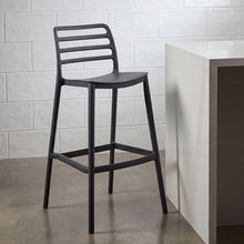 Set de 4 Sillas para Bar Palawan, Negro, con Espaldar Abierto y Diseño Minimalista