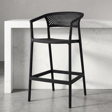 Set de 2 Sillas para Bar Salvador, Negro, con Reposa Pies Doble Proposito