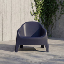 Silla Lounge Sun, Negro, cómoda para terraza o jardín
