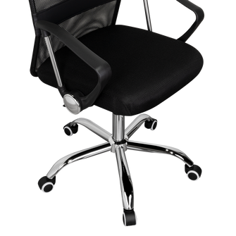 Silla Oficina X-50B, Wengue, con Cómodo Espaldar y Rodachines