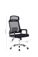 Silla Oficina X-57B, Wengue, con Cómodo Espaldar y Rodachines