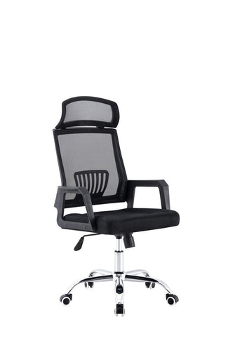 Silla Oficina X-57B, Wengue, con Cómodo Espaldar y Rodachines