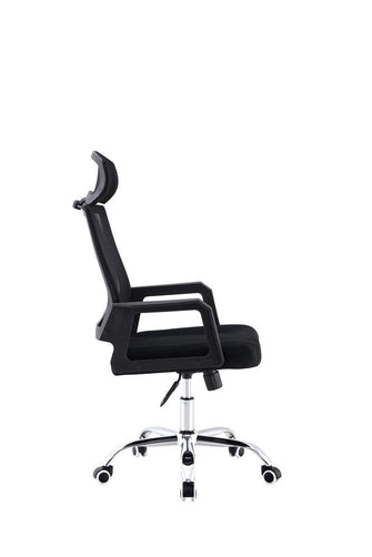 Silla Oficina X-57B, Wengue, con Cómodo Espaldar y Rodachines
