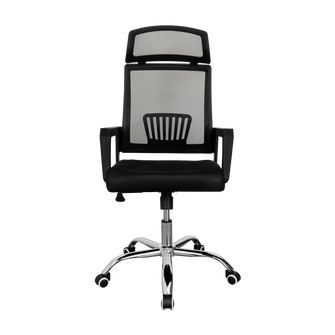 Silla Oficina X-57B, Wengue, con Cómodo Espaldar y Rodachines
