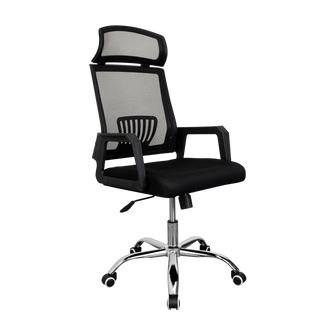 Silla Oficina X-57B, Wengue, con Cómodo Espaldar y Rodachines