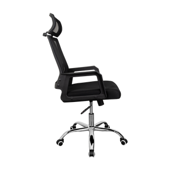 Silla Oficina X-57B, Wengue, con Cómodo Espaldar y Rodachines