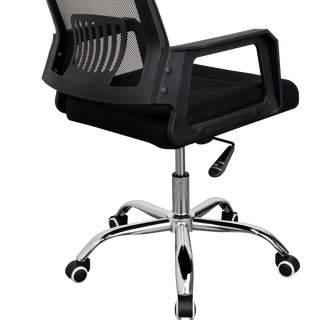Silla Oficina X-57B, Wengue, con Cómodo Espaldar y Rodachines