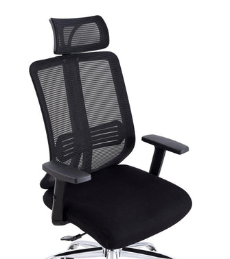 Silla Oficina X-123B, Wengue, con Cómodo Espaldar y Rodachines