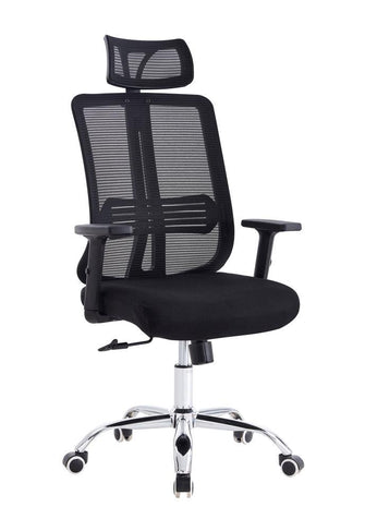 Silla Oficina X-123B, Wengue, con Cómodo Espaldar y Rodachines