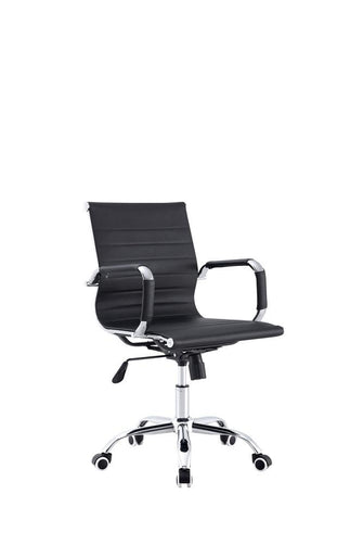 Silla Oficina X-56W, Wengue, con Cómodo Espaldar y Rodachines