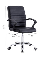 Silla Oficina X-59B, Wengue, con Cómodo Espaldar y Rodachines