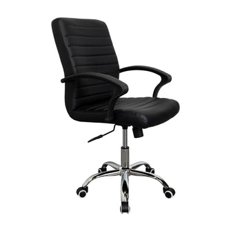 Silla Oficina X-59B, Wengue, con Cómodo Espaldar y Rodachines