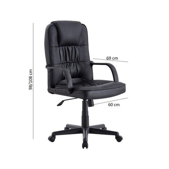 Silla Oficina X-69B, Wengue, con Cómodo Espaldar y Rodachines