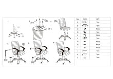 Silla Oficina X-59B, Wengue, con Cómodo Espaldar y Rodachines