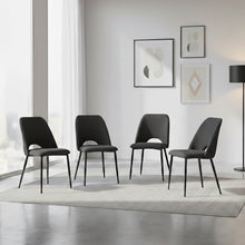 Silla Urban, Color Negro, Con espaldar y diseño Moderno X4
