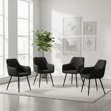 Silla Neo, Color Negro, Con espaldar y diseño Moderno X4