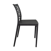 Silla Harlem, Negro, con Espaldar en Forma de Árbol y Diseño Minimalista
