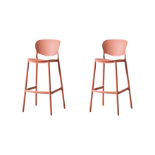 Butaco para Barra Rio, Color Terracota, Diseño Moderno X2