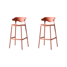 Butaco para Barra Elena, Color Terracota, Diseño Moderno X2