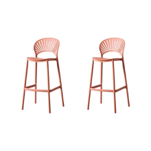 Butaco para Barra Paraiso, Color Terracota, Diseño Moderno X2