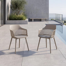 Silla Con Cojin Max, Color Taupe, Con espaldar en rejilla X2