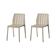 Silla Alice, Taupe, Con espaldar y diseño minimalista x2