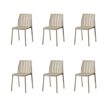 Silla Alice, Taupe, Con espaldar y diseño minimalista X6