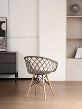 Silla Oasis con Brazos, Color Taupe, Con espaldar X4