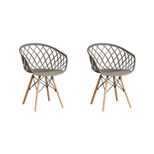 Silla Oasis con Brazos, Color Taupe, Con espaldar X2