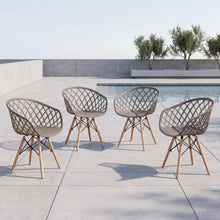 Silla Oasis con Brazos, Color Taupe, Con espaldar X4
