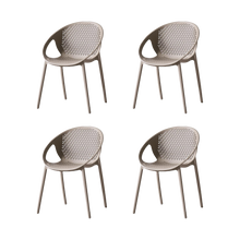 Silla Selva Con Brazos, Color Taupe, Con espaldar X4