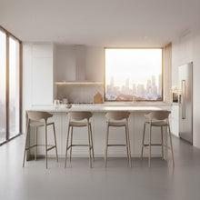 Silla para Bar Elena, Color Taupe, Diseño Moderno X4