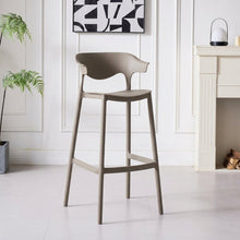 Silla para Bar Elena, Color Taupe, Diseño Moderno