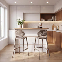 Silla para Bar Paraiso, Color Taupe, Diseño moderno X2