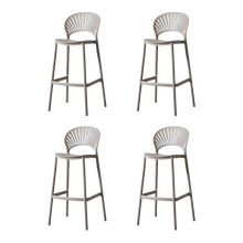 Butaco para Barra Paraiso, Color Taupe, Diseño Moderno X4