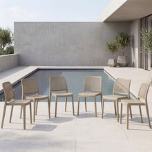 Silla Manhattan, Taupe, Con espaldar en rejilla y diseño minimalista X6