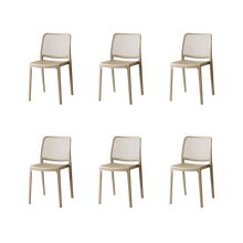 Silla Manhattan, Taupe, Con espaldar en rejilla y diseño minimalista X6