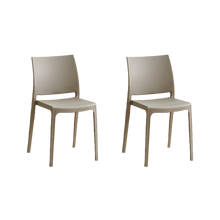 Silla Soho, Taupe, Con espaldar cerrado y diseño minimalista X2