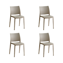 Silla Soho, Taupe, Con espaldar cerrado y diseño minimalista X4