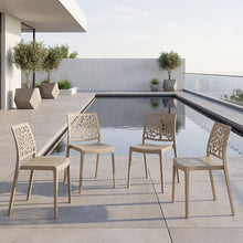 Silla Harlem, Taupe, Con espaldar en forma de árbol y diseño minimalista X4