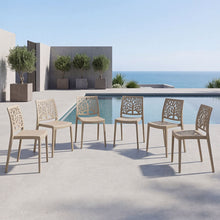 Silla Harlem, Taupe, Con espaldar en forma de árbol y diseño minimalista X6