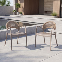 Silla Daytona, Taupe y Café Claro, Con Espaldar, Reposa Brazos y Diseño Minimalista X2
