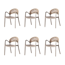 Silla Daytona, Taupe y Café Claro, Con Espaldar, Reposa Brazos y Diseño Minimalista X6