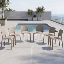 Silla Toledo, Color Taupe, Con espaldar liso y cuadrado, diseño moderno X6