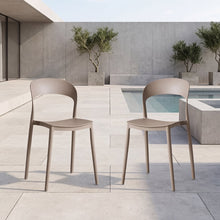Silla Patrick, Color Taupe, Con espaldar y diseño Moderno X2