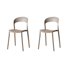 Silla Patrick, Color Taupe, Con espaldar y diseño Moderno X2