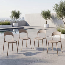Silla Patrick, Color Taupe, Con espaldar y diseño Moderno X4