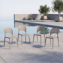 Silla Paraiso, Color Taupe, Con espaldar y Diseño moderno X4